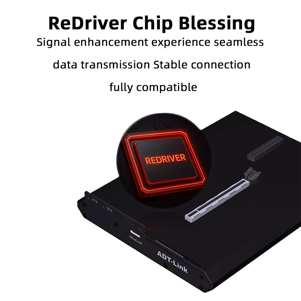 ADT-Link PCIe 4.0X4 64Gbs F9Q  - Oculink Gpu Dock Station recension och pris